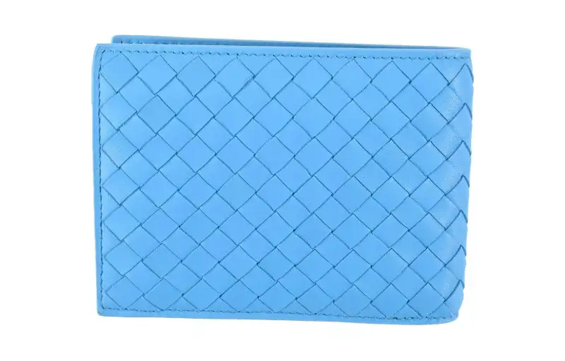 Bottega Veneta Calfskin Wallet Men's Blue