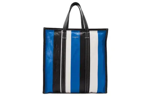 Balenciaga Sheepskin Tote Bag, Shopping Bag, Handbag Women's Blue & Black