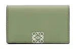 LOEWE Anagram Pebble Texture Cow Leather Wallet Women's Rosemary Green