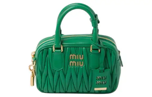 MIU MIU Matelassé Soft Sheep Leather Shoulder Bag, Crossbody Bag, Handbag Women's Mango