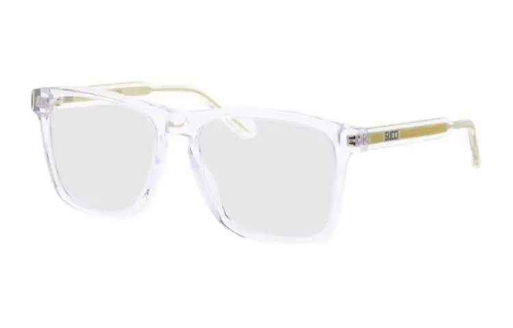GUCCI Rectangular Sunglasses Men's Transparent