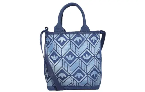 Adidas Originals Trefoil Denim Bucket Bag, Handbag, Crossbody Bag, Shoulder Bag Unisex Blue