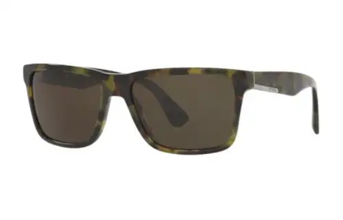 PRADA Plastic Rectangular Sunglasses Men's Dark Green