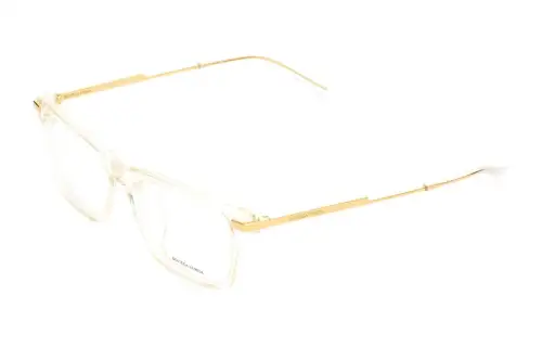 Bottega Veneta Plastic Metal Irregular Shape Eyeglass Frames Unisex Gold