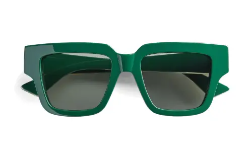 Bottega Veneta Square Sunglasses Women's Green