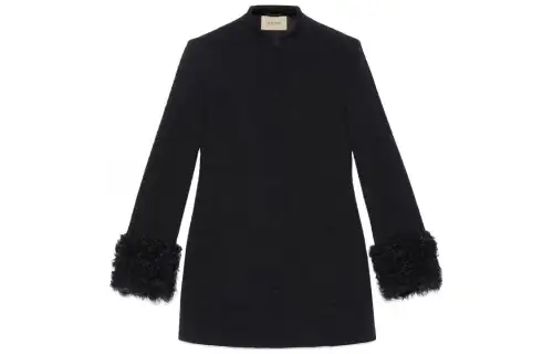 GUCCI FW22 Cropped Coat Women's Black