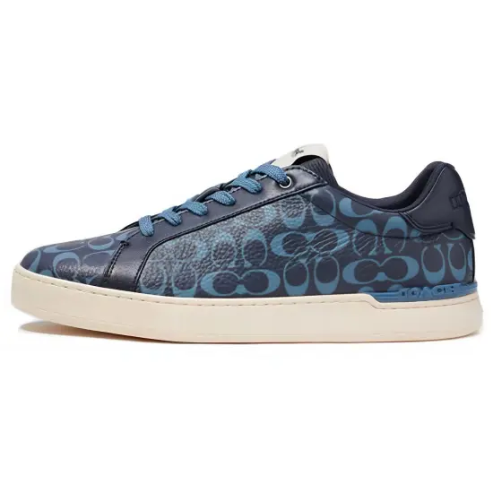 COACH Money Clip Skateboard Shoes Men Low-Top Blue
