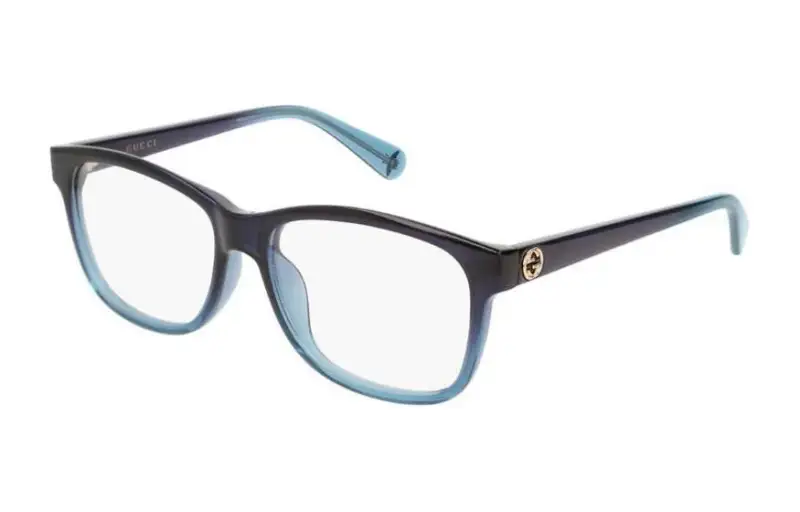 GUCCI Irregular Shape Eyeglass Frames Women's Black