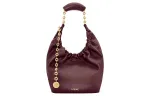 LOEWE Nappa Sheepskin Handbag Small Women's Burgundy