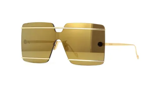 LOEWE Metal Square Sunglasses Women's Gold