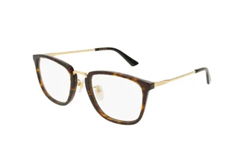 GUCCI Acetyl Irregular Shape Eyeglass Frames Men's Tortoiseshell