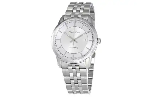 CALVIN KLEIN Wrist Watches Automatic Mechanical Movement Stainless Steel Strap 42mm Silver Dial Men's Watches