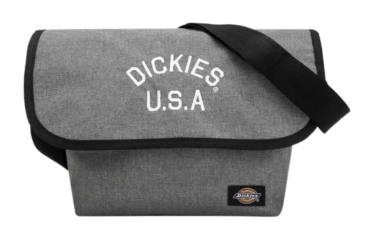 Dickies Polyester Messenger Bag, Crossbody Bag, Shoulder Bag Unisex Gray