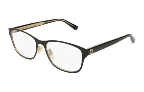 GUCCI Irregular Shape Eyeglass Frames Women's Black