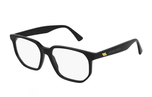 Bottega Veneta Acetate Irregular Shape Eyeglass Frames Unisex Black