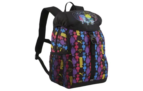 PUMA Magic Hair Elf, Collaboration Fabric Backpack Regular Unisex Black Full Print
