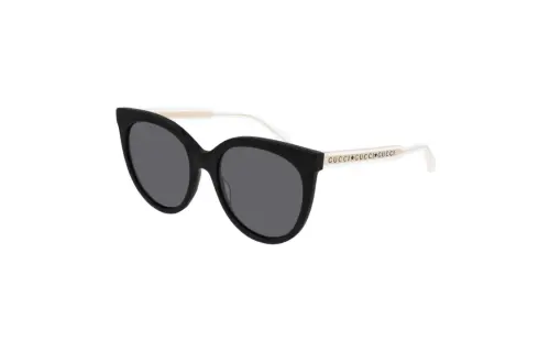 GUCCI Irregular Shape Sunglasses Women's Black