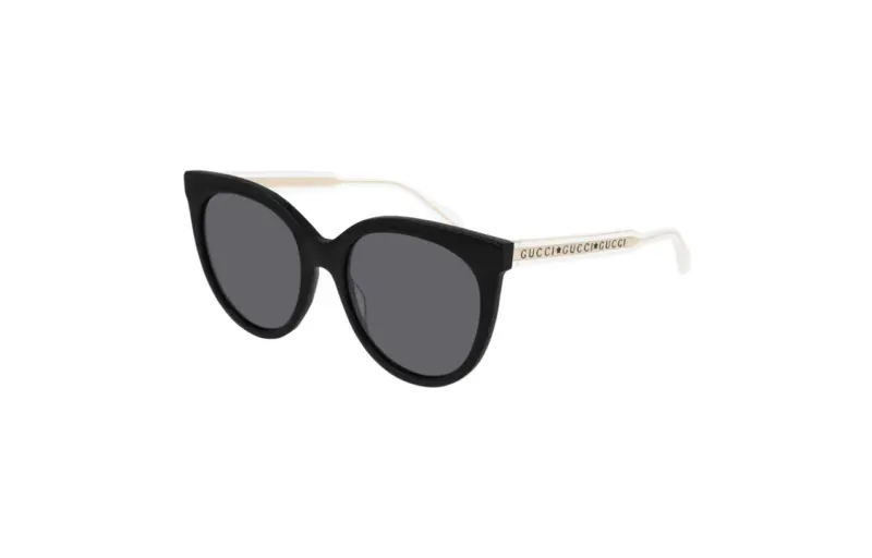 GUCCI Irregular Shape Sunglasses Women's Black