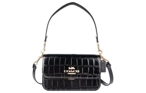 COACH Brynn Cow Leather Portable Crossbody Bag, Shoulder Bag Medium Women's Black