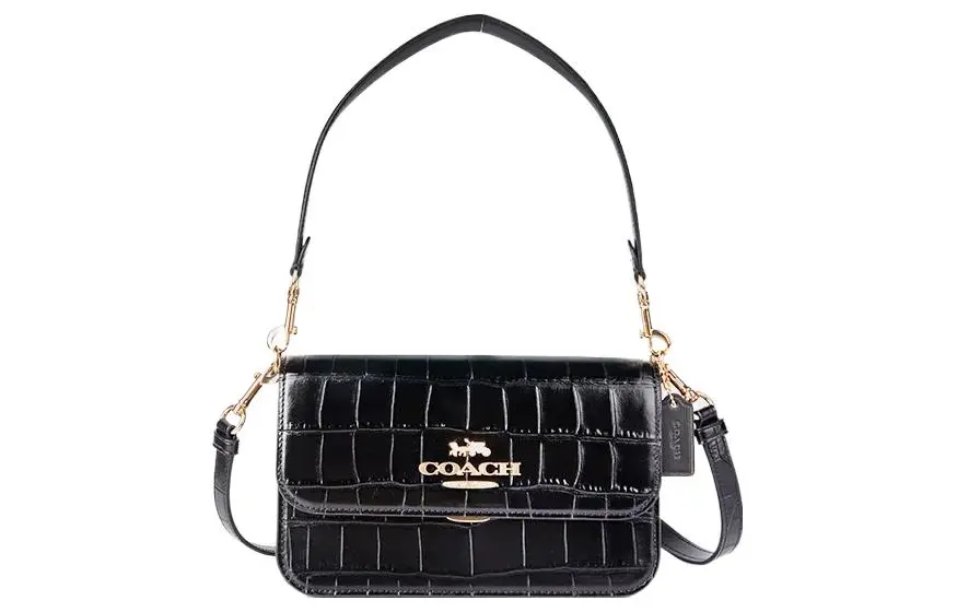 COACH Brynn Cow Leather Portable Crossbody Bag, Shoulder Bag Medium Women's Black