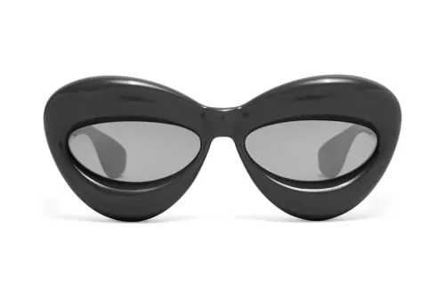 LOEWE Nylon Irregular Shape Sunglasses Women's Black