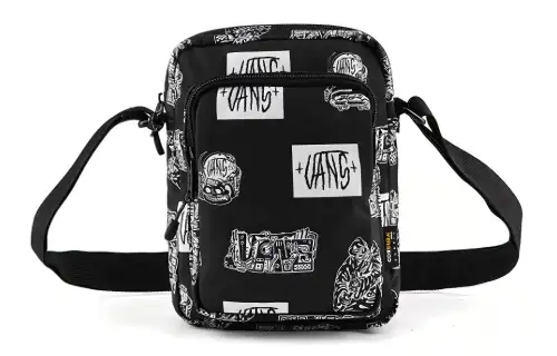Vans Canvas Shoulder Bag, Crossbody Bag Regular Unisex Black