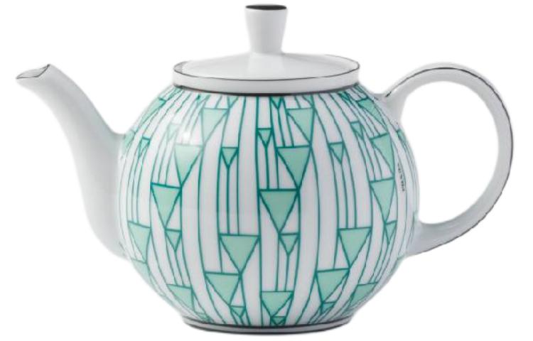 PRADA Ceramic printed logo teapot green
