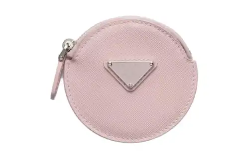 PRADA Saffiano Leather Coin Purse Women's Pink