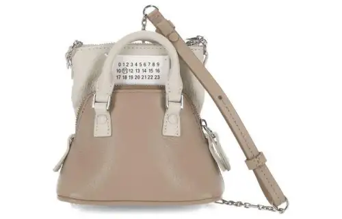 Maison Margiela 5AC Leather Handbag, Shoulder Bag, Crossbody Bag Women's Beige