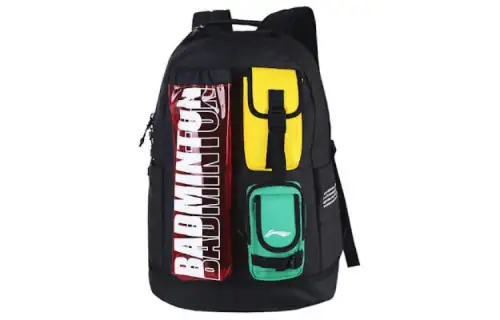 Li Ning Polyester Badminton Backpack Regular Unisex Black Multicolor