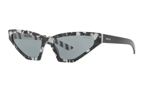 PRADA Acetate Irregular Shape Sunglasses Women's Gray