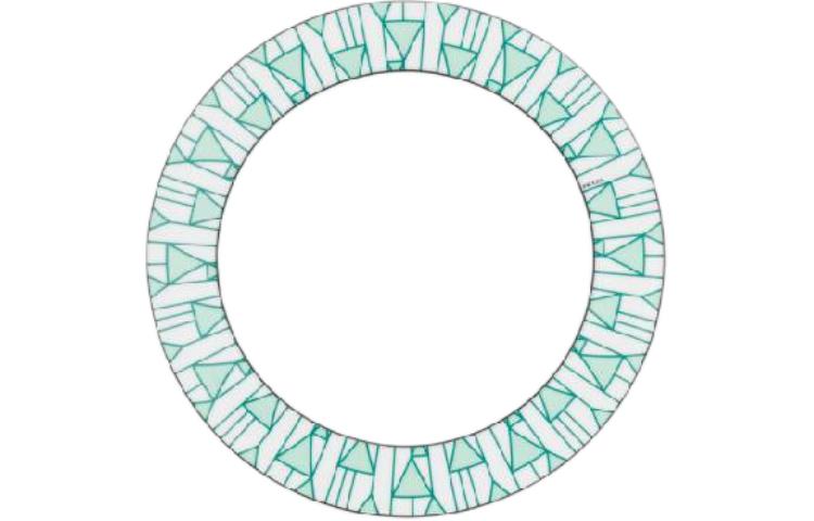 PRADA Ceramic soup plate set of two, printed logo, plate, green