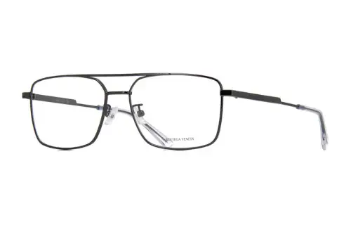 Bottega Veneta Letter Print Aviator Eyeglass Frames Unisex Black
