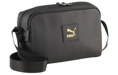 PUMA Athleisure Artificial Leather Crossbody Bag, Shoulder Bag Unisex Black