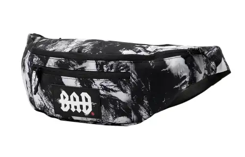 Li Ning Fabric Sports Fanny Pack Regular Unisex Black White All Over Print Multicolor