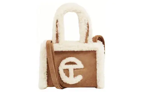 UGG Shearling Tote Bag, Shopping Bag, One Shoulder Handbag, Crossbody Bag Small Women's Chestnut