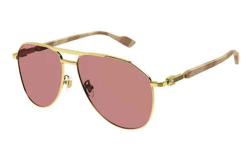 GUCCI Aviator Sunglasses Unisex Gold