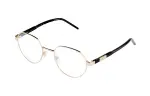 GUCCI Metal Round Prescription Glasses Men's