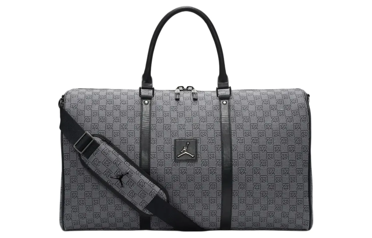Jordan Polyester Portable One Shoulder Travel Bag Regular Unisex Dark Smoke Gray