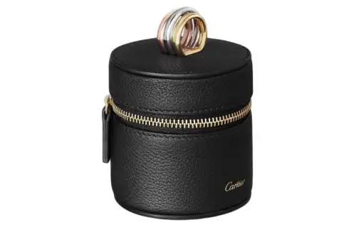 CARTIER Trinity Series Calfskin Shoulder Bag, Crossbody Bag Mini Women's Black