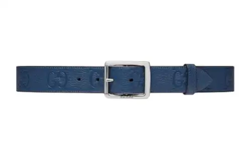 GUCCI Rubber Effect Leather Belt