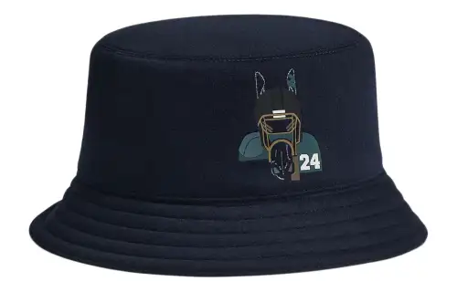 HERMES Cashmere, Silk, Rayon Bucket Hats Men's Blue