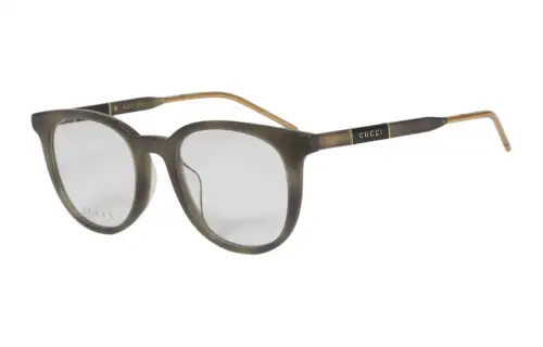 GUCCI Rectangular Eyeglass Frames Men's Brown