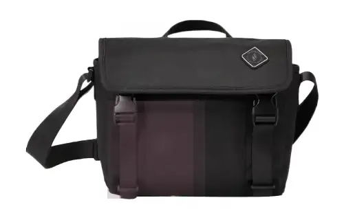 Skechers Fabric Messenger Bag, Shoulder Bag, Crossbody Bag Regular Unisex Carbon Black