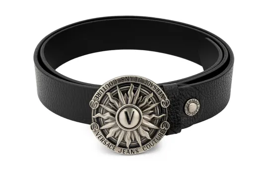 VERSACE JEANS COUTURE Leather Belts Men's Black