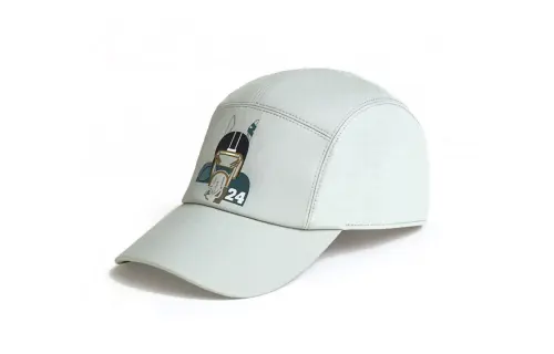 HERMES Cotton, Palladium Plated Baseball Caps Men's Gray