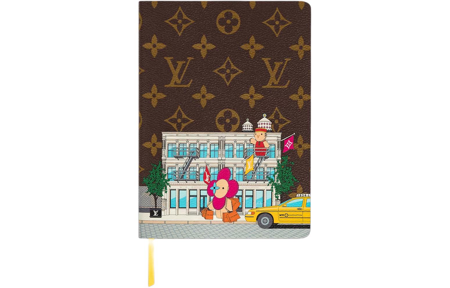 LOUIS VUITTON /Louis Vuitton NEW YORK XMAS CLEMENCE Classic Print Cute Pattern Practical Notepad Brown
