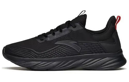 Anta Running Collection Cushioning Slip Resistant Abrasion Resistant Low top Running Shoes Men's Black Gray