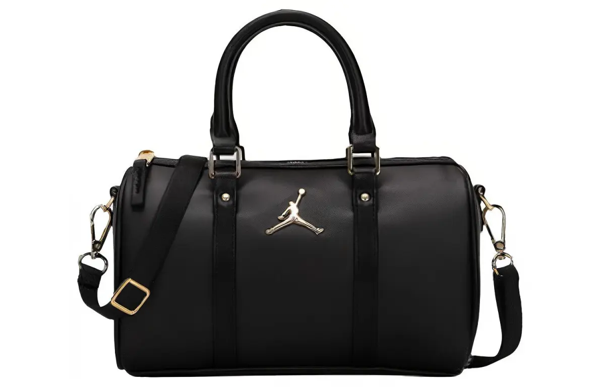 Jordan Small Duffle Bag Leather Crossbody Bag Black