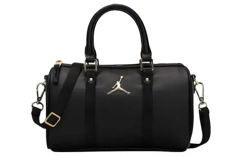 Jordan Small Duffle Bag Leather Crossbody Bag Black